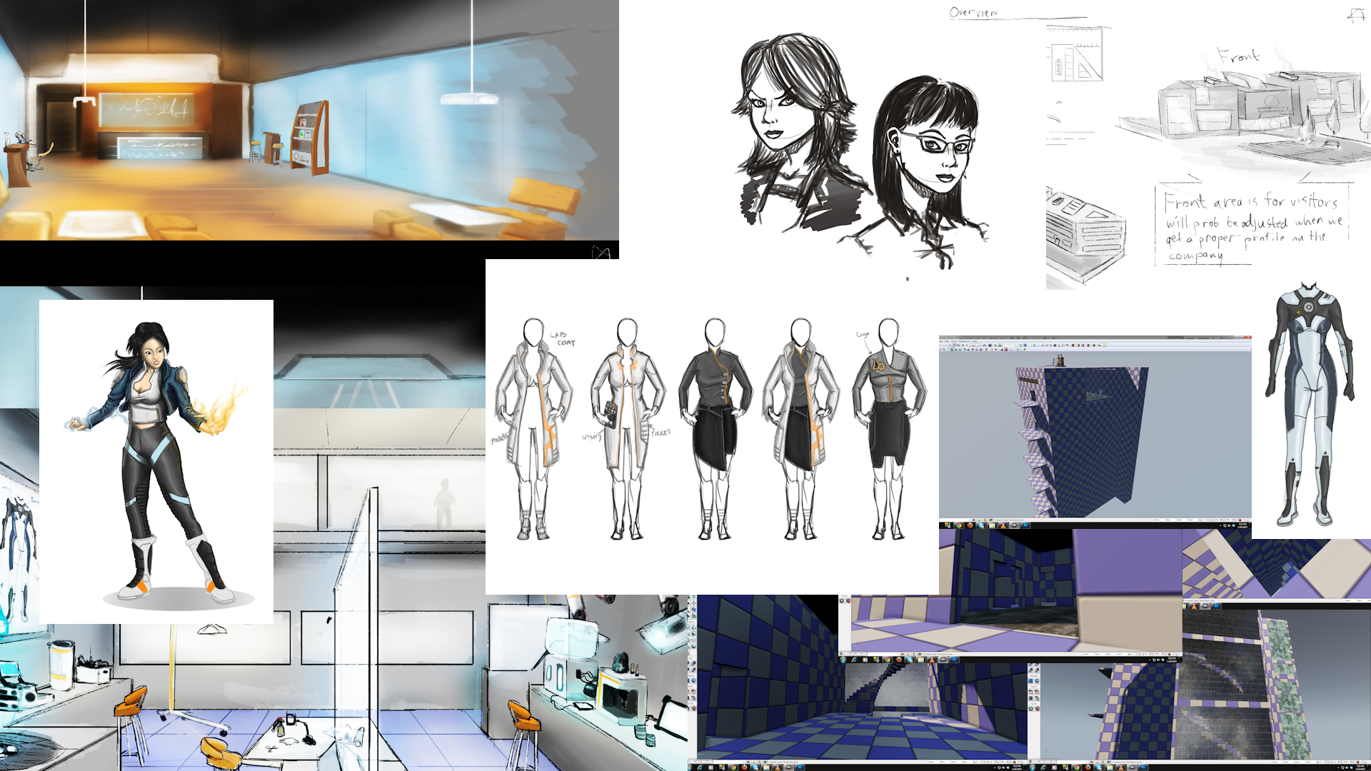 A collage of imagery for the project Codename E