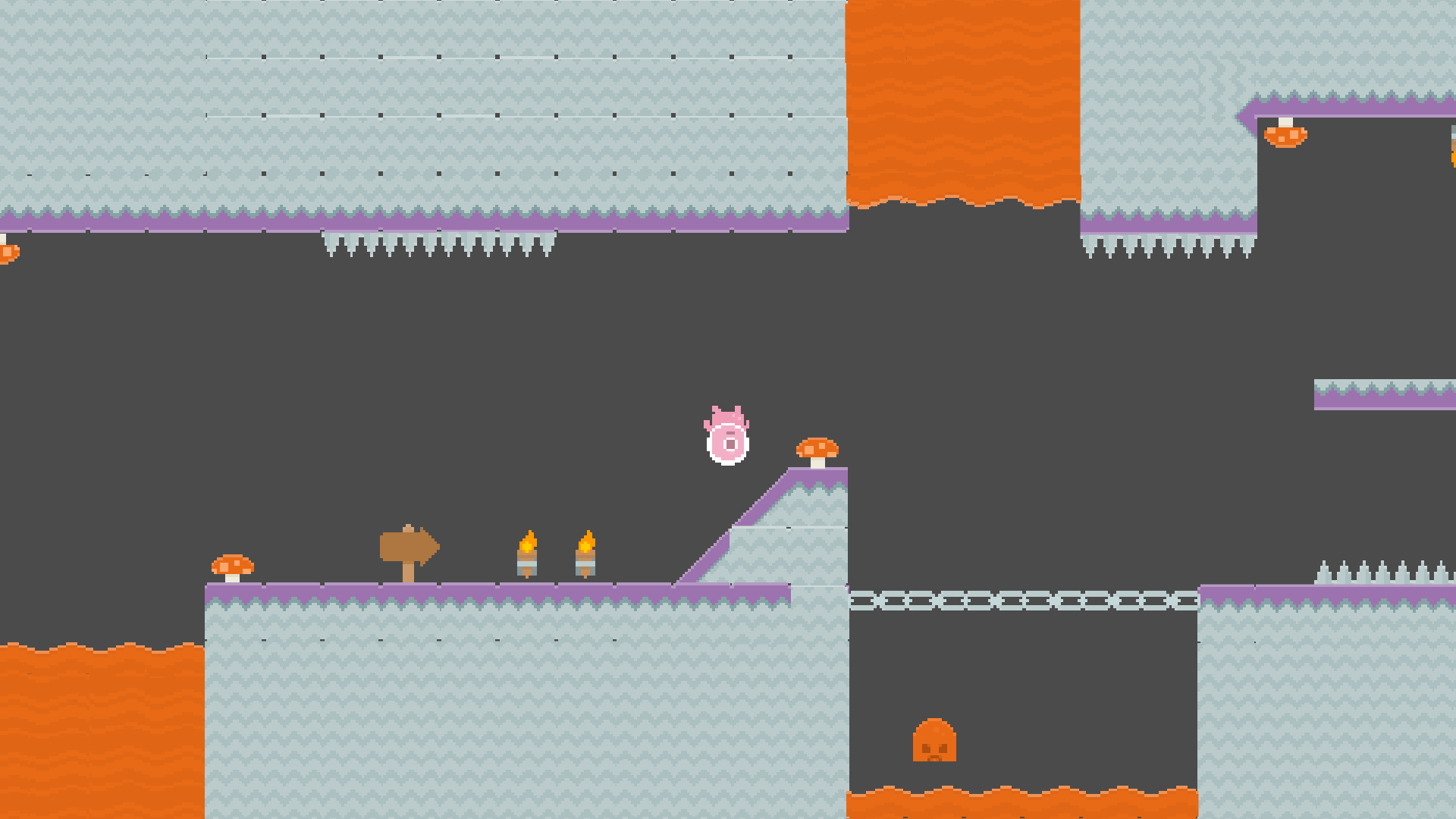 An image of the game mid-gravity shifting